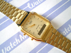 Casio Retro Dual Display Gold