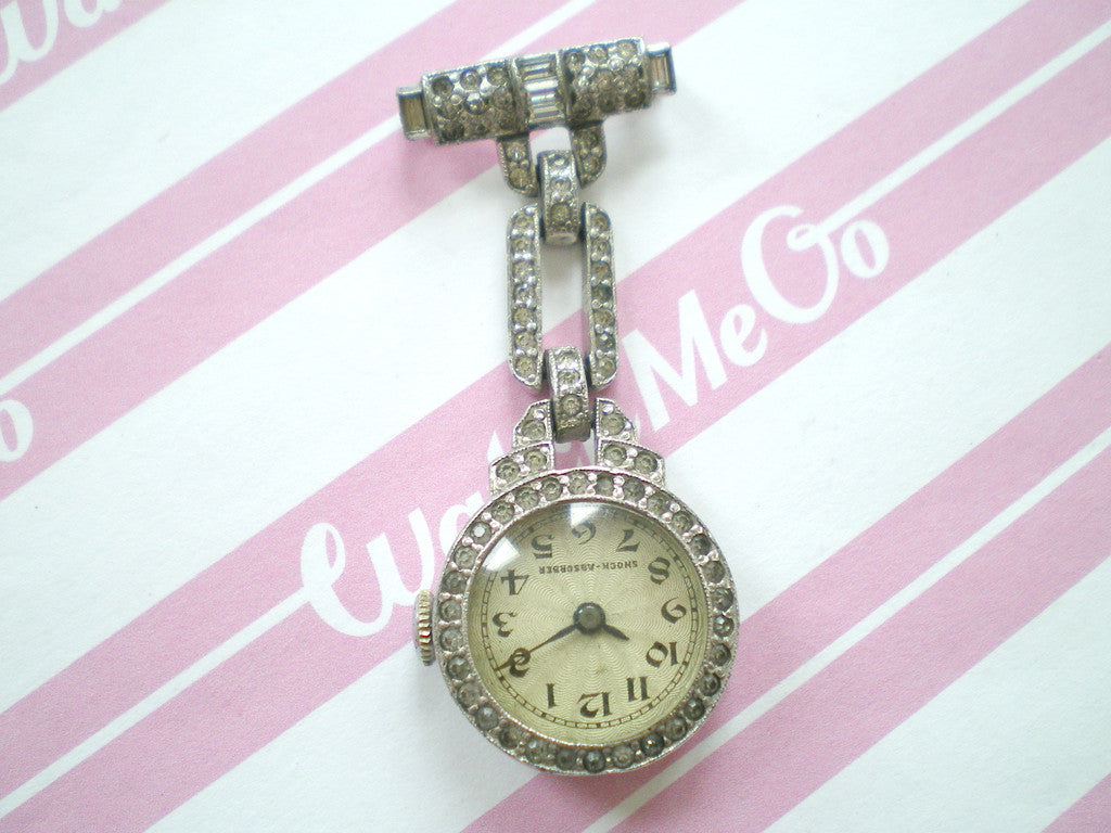 Jewelled Vintage Brooch Watch