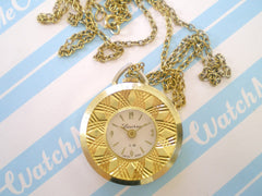 Drilled Golden Pendant Watch