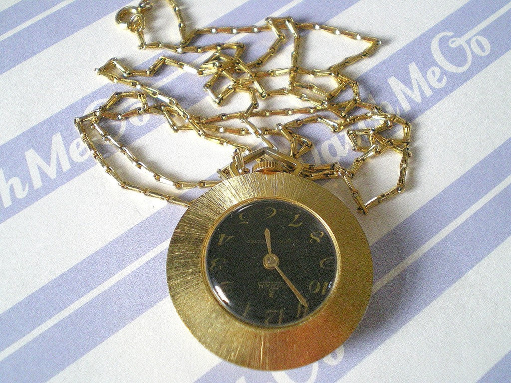 Black Face Pendant Watch