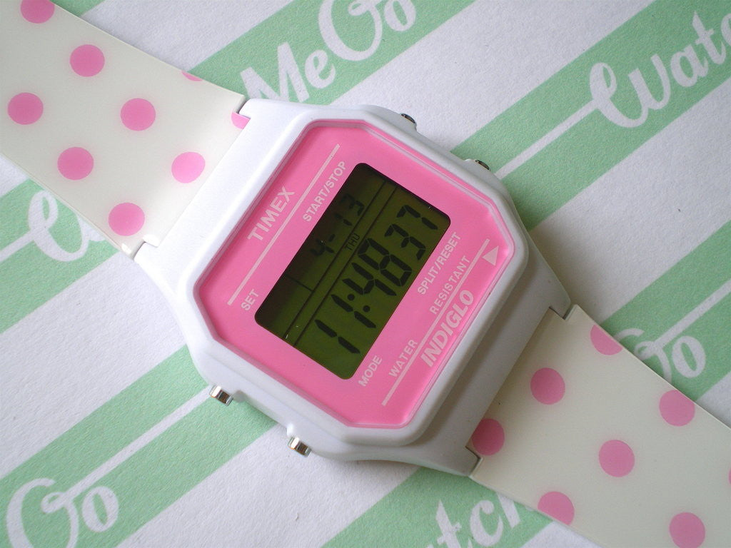 Half Price Timex 80 Pink Dot Watch